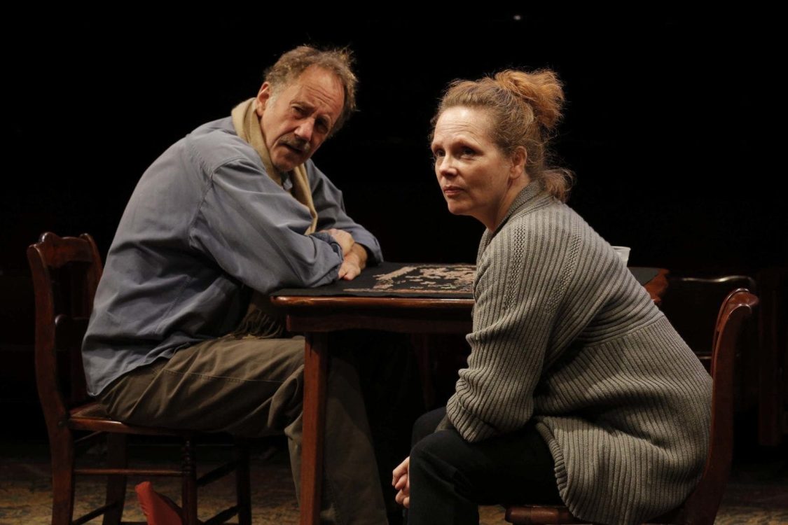 Jon DeVries and Maryann Plunkett in Sorry, written and directed by Richard Nelson, a Public Lab production running through November 18 at The Public Theater at Astor Place. Photo Credit: Joan Marcus.